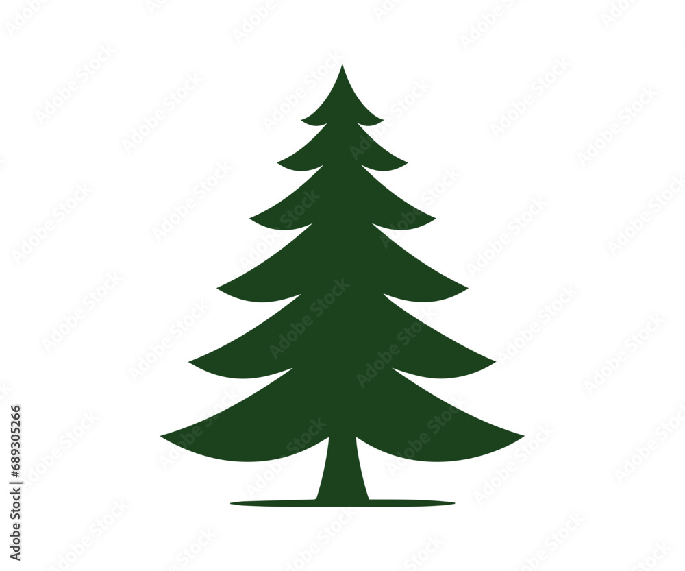 Christmas tree, modern flat design Christmas tree, modern flat design