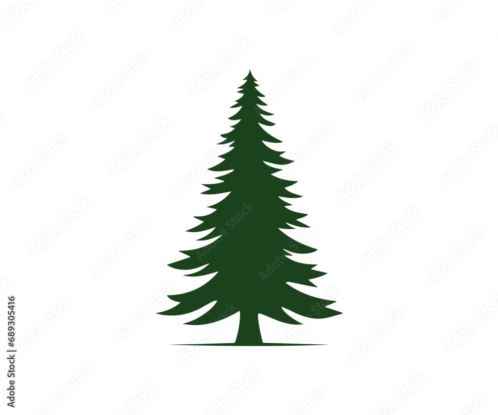 Christmas tree, modern flat design Christmas tree, modern flat design