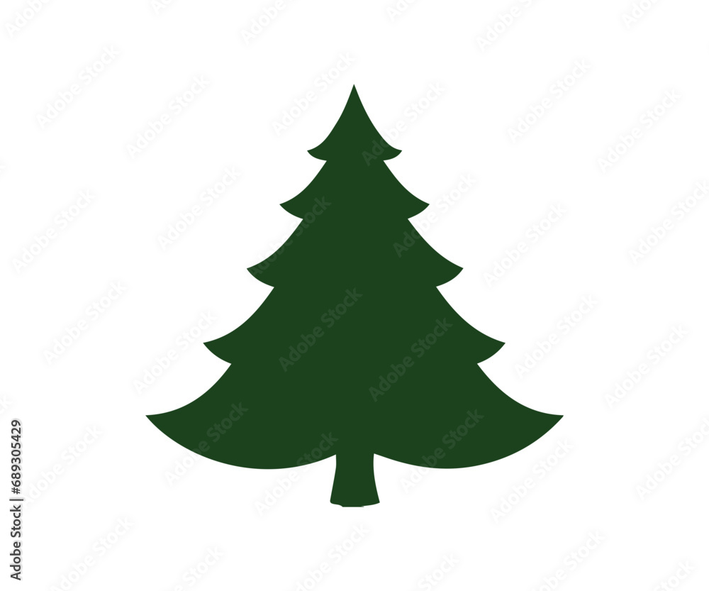 Christmas tree, modern flat design Christmas tree, modern flat design