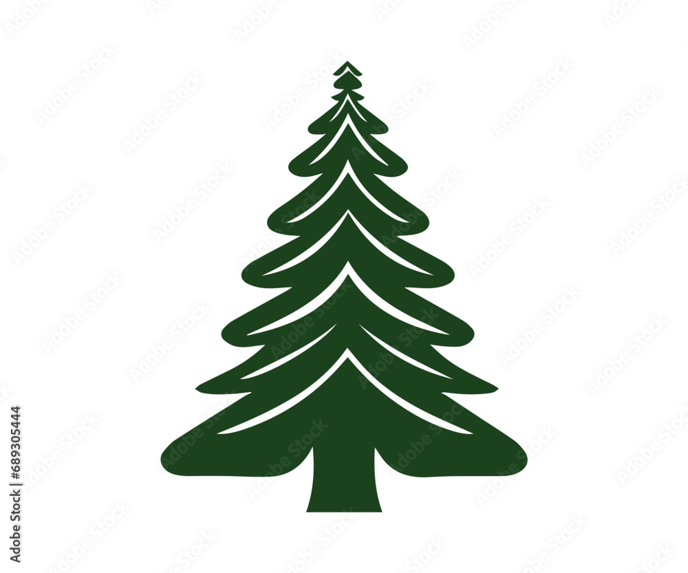 Christmas tree, modern flat design Christmas tree, modern flat design