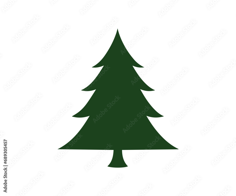 Christmas tree, modern flat design Christmas tree, modern flat design