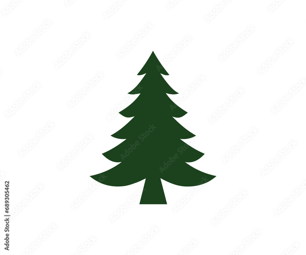 Christmas tree, modern flat design Christmas tree, modern flat design