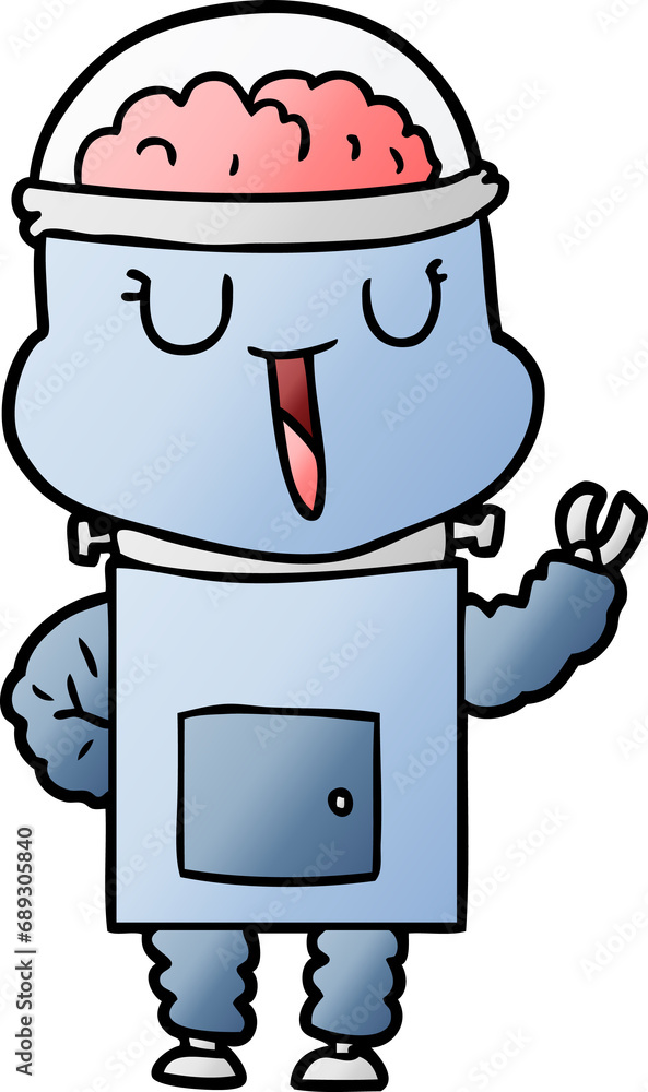Obraz premium happy cartoon robot
