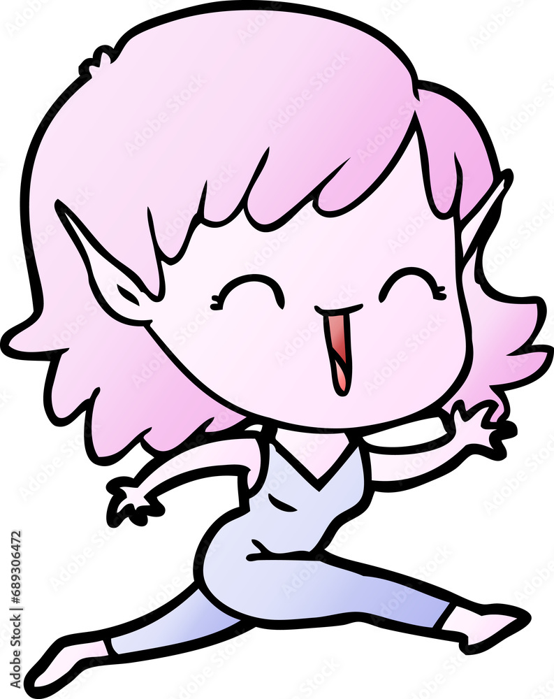 cartoon elf girl cartoon elf girl