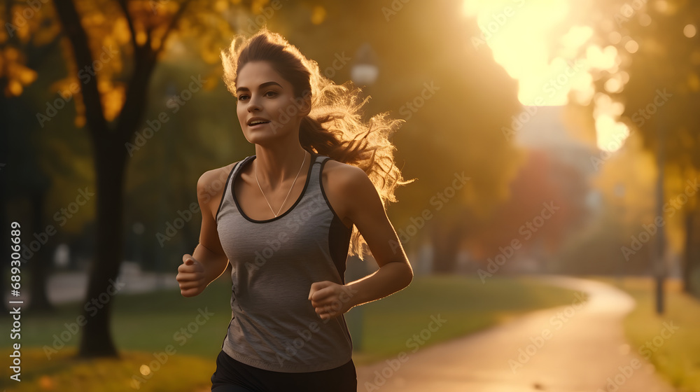 preety sporty women jogging at park in sunrise light. preety sporty women jogging at park in sunrise light.