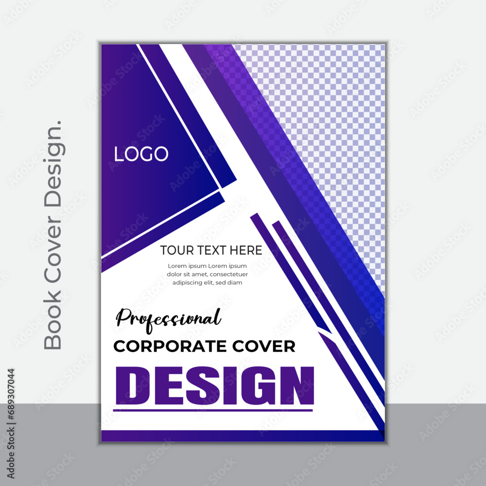 Fototapeta premium Professional Business book cover, new annual report, print-ready business cover design, book cover design eps file print-ready, company profile, business profile, flyer, brochure, banner, social 