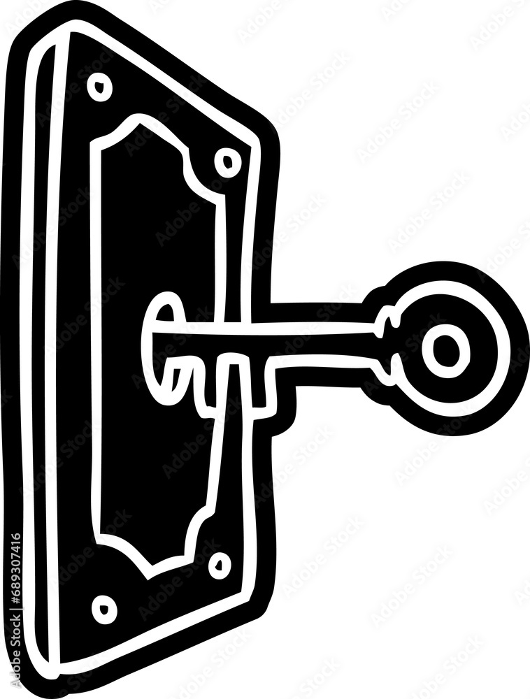 cartoon icon of a door handle cartoon icon of a door handle