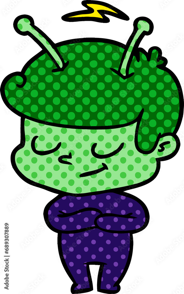 Fototapeta premium friendly cartoon spaceman