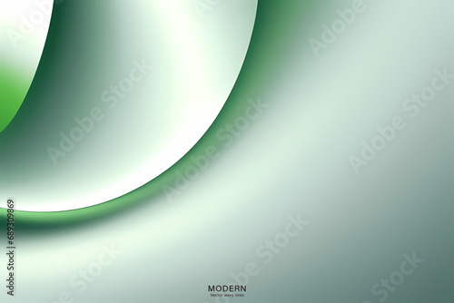 Modern colorful abstract green background with wave lines. vector illustration design. for presentation background, brochure, card, flyer, brochure, banner, poster.