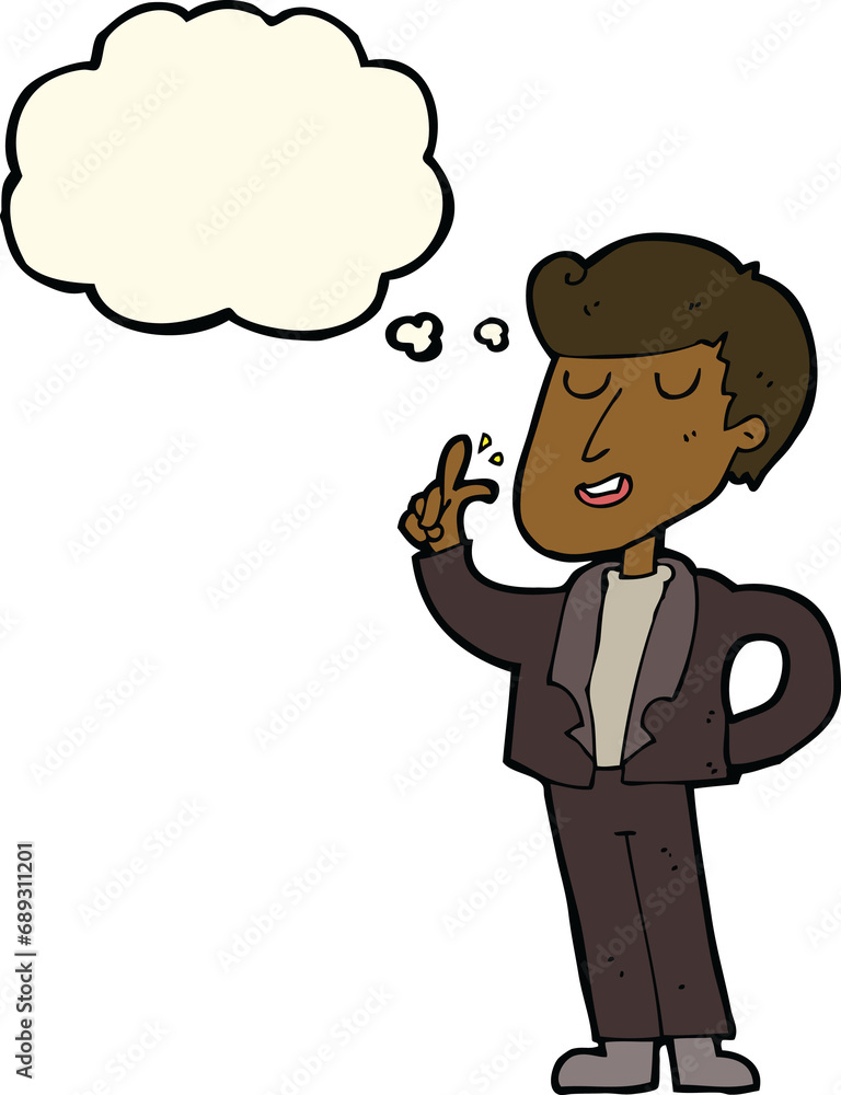cartoon cool guy snapping fingers with thought bubble cartoon cool guy snapping fingers with thought bubble