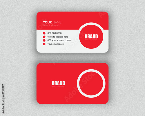 Professional Business card Design Mockup and Modern design template for your brand