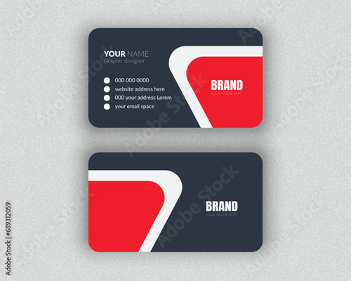 Professional Business card Design Mockup and Modern design template for your brand