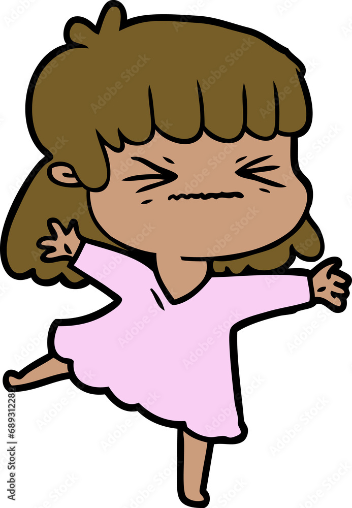 cartoon angry girl cartoon angry girl