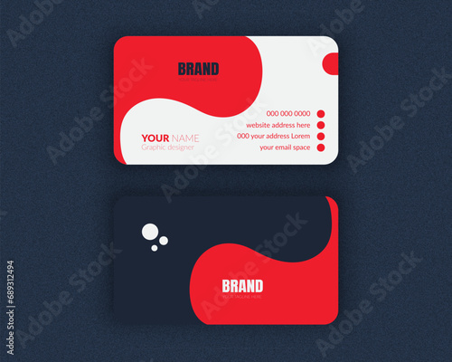 Professional Business card Design Mockup and Modern design template for your brand