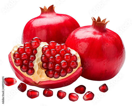 pomegranate isolated on a transparent background