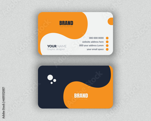 Professional Business card Design Mockup and Modern design template for your brand