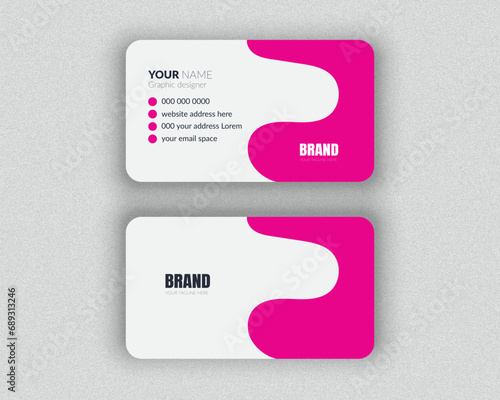 Professional Business card Design Mockup and Modern design template for your brand