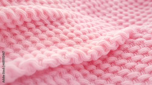 texture of pink knitted fabric closeup