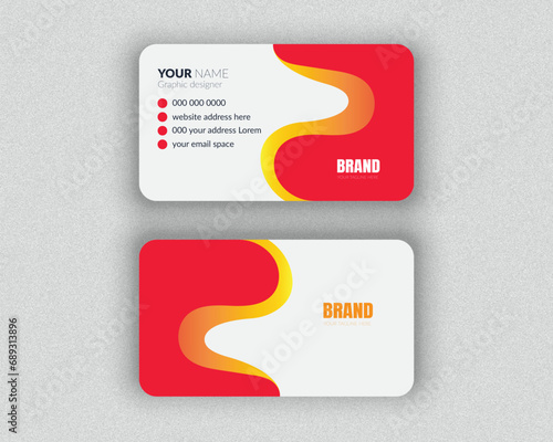 Professional Business card Design Mockup and Modern design template for your brand