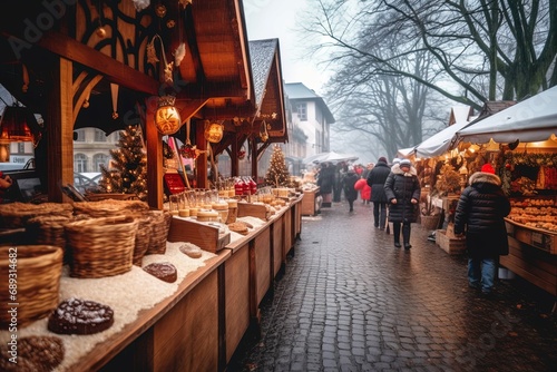 christmas markets full of people