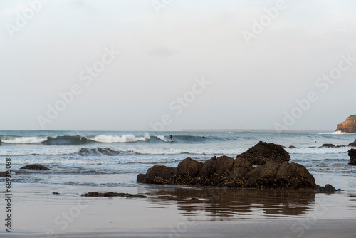 Grandes piedras Candás Playa de la palmera Asturias mar cantábrico surf, concejo de carreño Costa central ASturiana photo