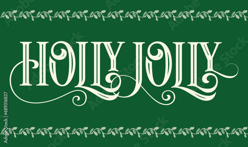an image of hollyjoyy text with green background and white scroll