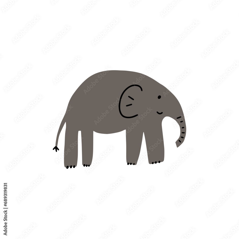 Elephant animal. Brightly colored childish print. Cute animal for Mother's Day. Colorful kids vector illustration Elephant animal. Brightly colored childish print. Cute animal for Mother's Day. Colorful kids vector illustration
