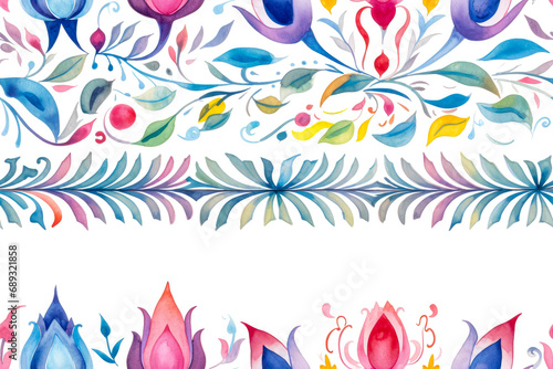 Seamless watercolor floral pattern. Hand-drawn illustration.