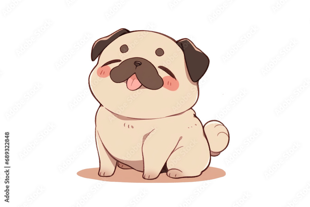 Fototapeta premium pug dog Generaive AI