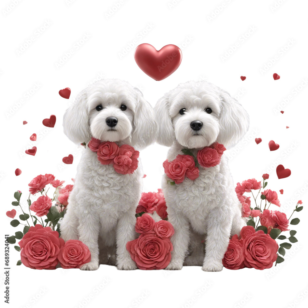 Happy Valentines Dog & Hart Svg Clipart Bundle, be my funny valentine dogs mom day shirt svg and png designs