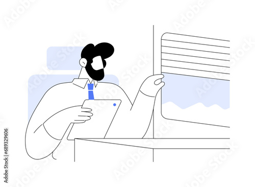 Travelling first class abstract concept vector illustration.
