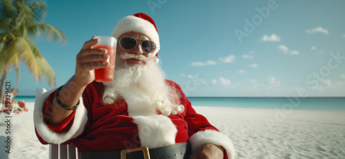 Santa Claus Enjoying a Beach Vacation © Mirador