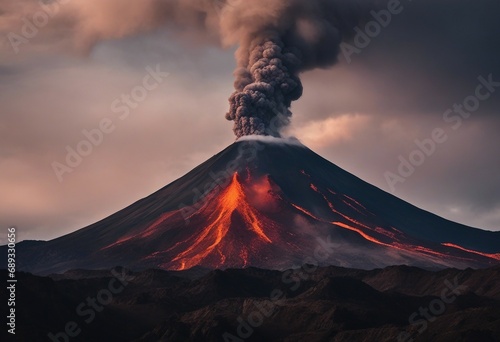 Volcanic Mountain In Eruption © ArtisticLens