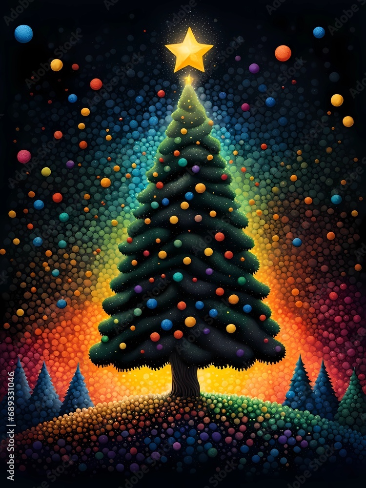 Get into the festive spirit with this beautiful Christmas tree design, Celebrate the magic of 