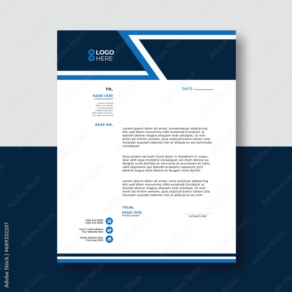 Obraz premium Bold and Beautiful Revitalize Your Business Communication with Modern Letterhead Design