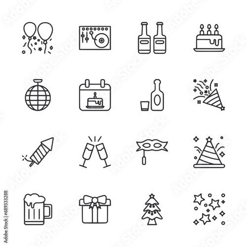 Party element icon set