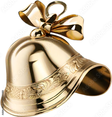 An image of the New Year bell. Christmas decoration elements. 