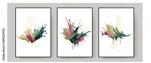 Design for wall decoration, cover, poster, card, flyer and brochure. Trendy artistic abstract background.