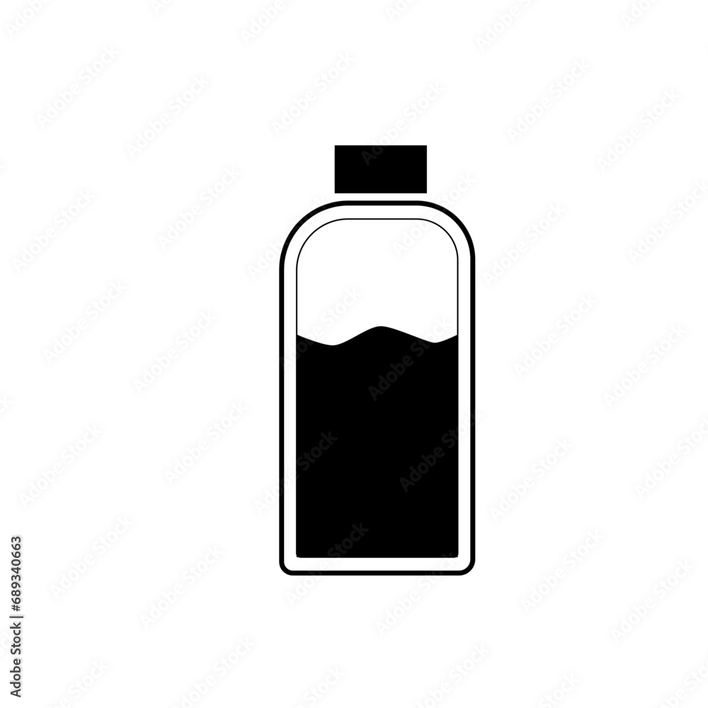 Vector of a simple bottle image, good for icons and logos