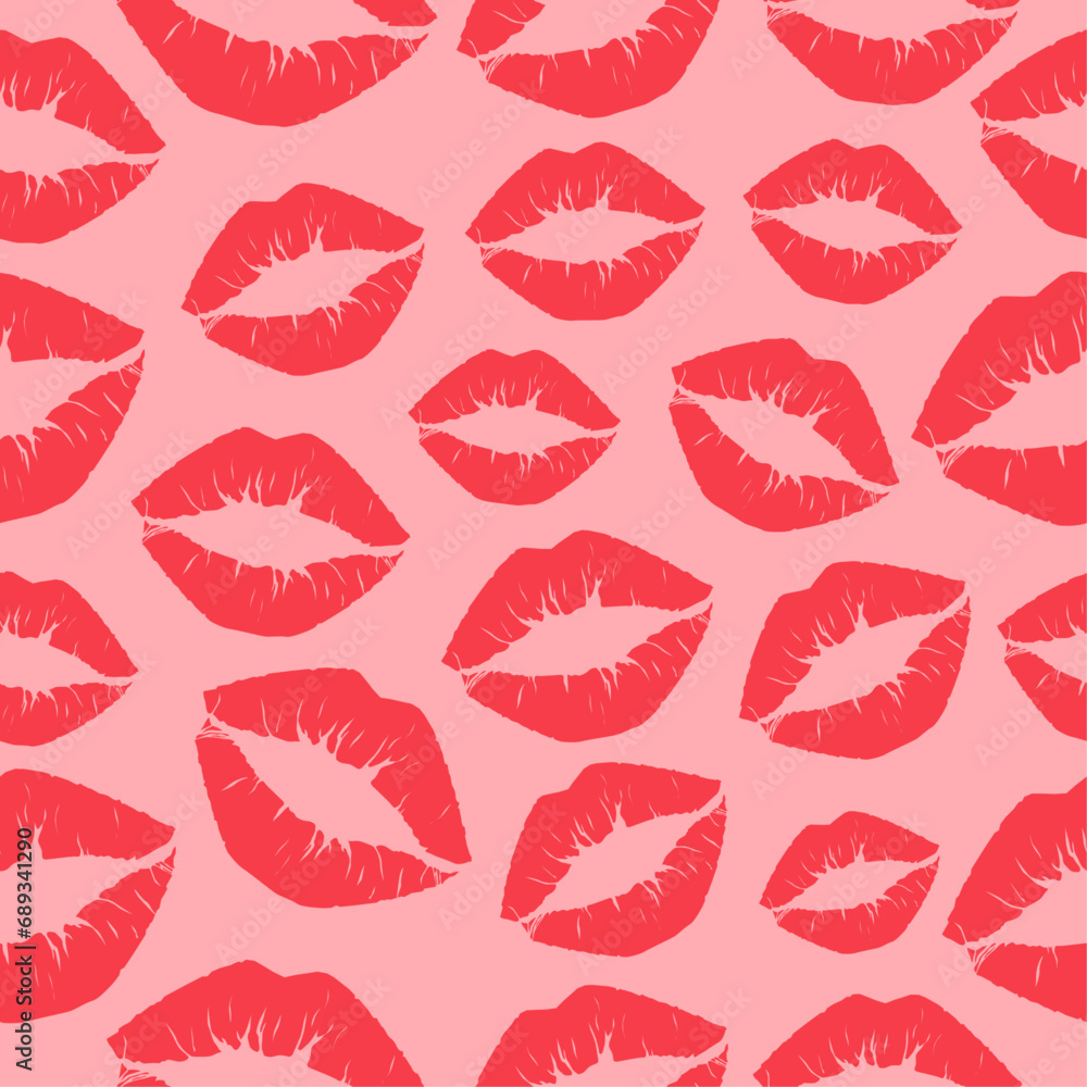 Flat vector illustration of pattern lipstick, lips, kisses. Kissing holiday. World Kissing Day. Illustration of kisses, lips, lipstick, lipstick marks. Flat vector illustration of pattern lipstick, lips, kisses. Kissing holiday. World Kissing Day. Illustration of kisses, lips, lipstick, lipstick marks.
