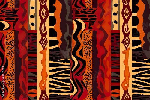 flat design african pattern illustration