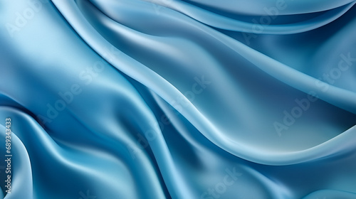 Ocean Blue silk silky satin fabric elegant extravagant luxury wavy shiny luxurious shine drapery background wallpaper seamless abstract showcase backdrop artistic design presentation