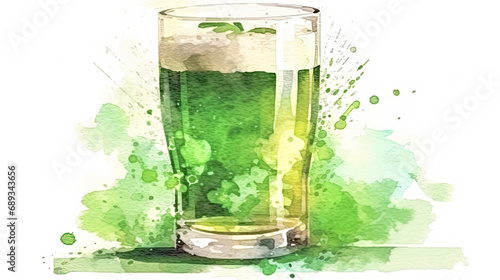 St. Patricks Day with a refreshing glass of green beer