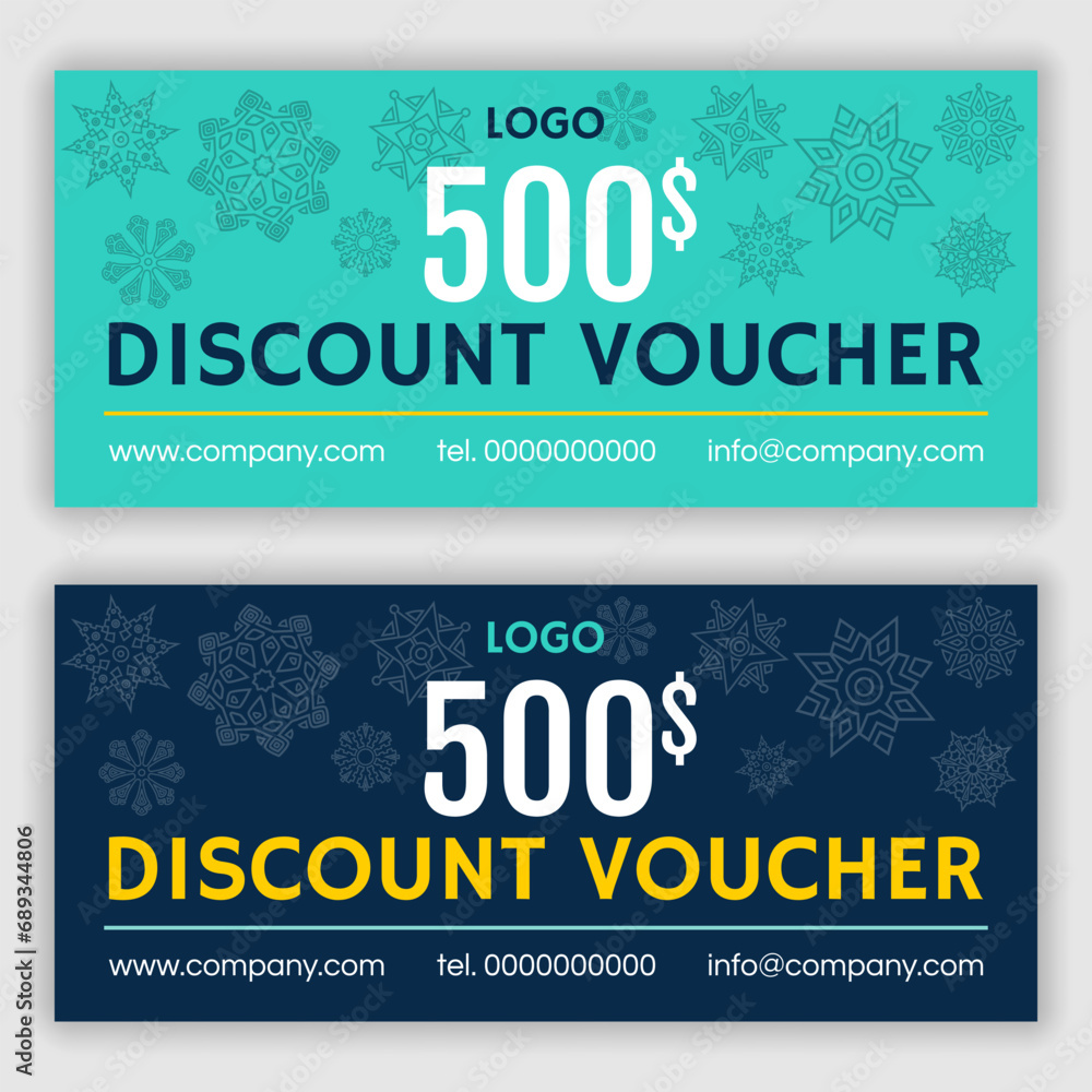 Gift voucher template. Vector illustration Gift voucher template. Vector illustration