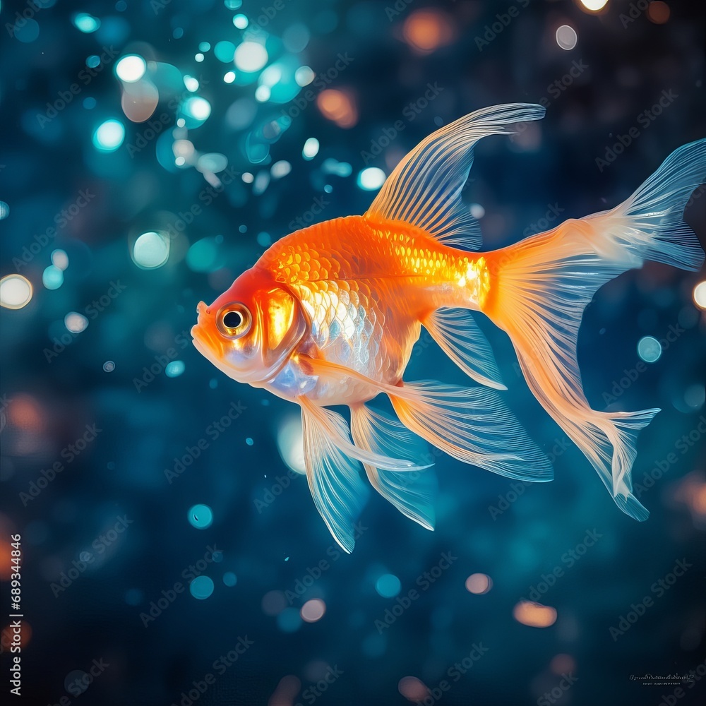 goldfish in aquarium, goldfish in water, fish, goldfish