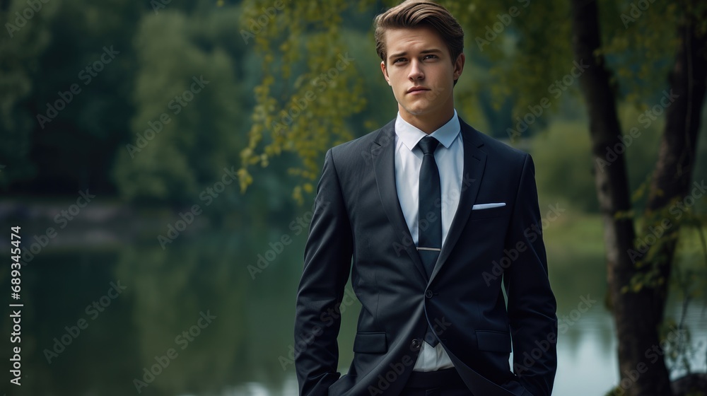 a young man wearing a suit and tie, a young man wearing a suit and tie,