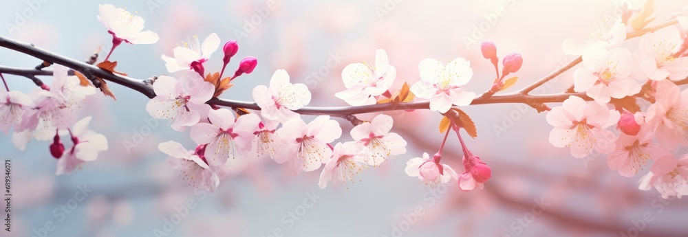 blossoming cherry blossoms in early spring day, blossoming cherry blossoms in early spring day,