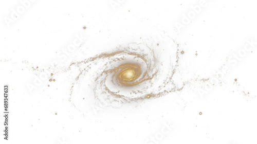 Bright spiral galaxy, transparent background (PNG) photo