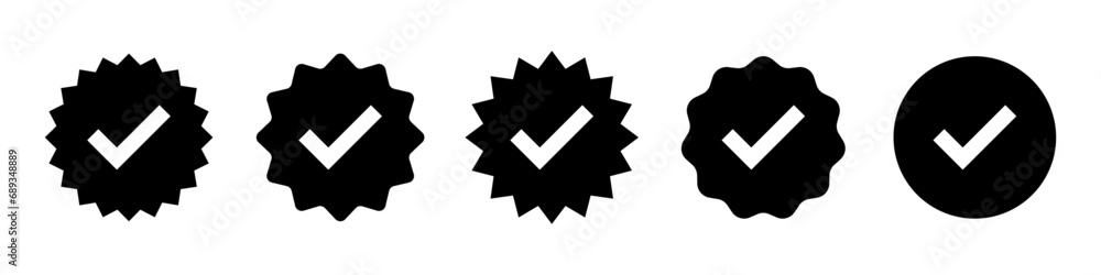 Verification starburst sticker set Verification starburst sticker set