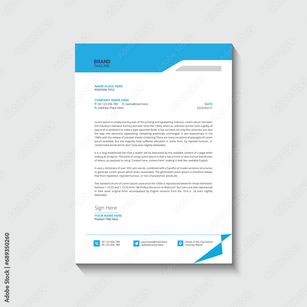business letterhead template